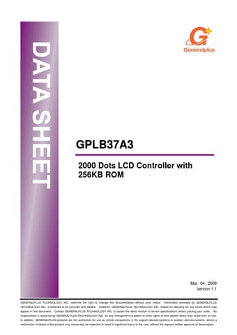  Datasheet Preview Page 1