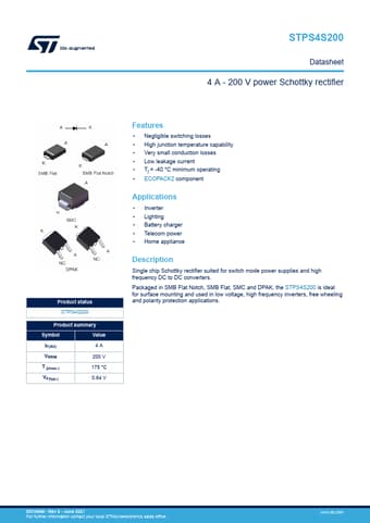  Datasheet Preview Page 1