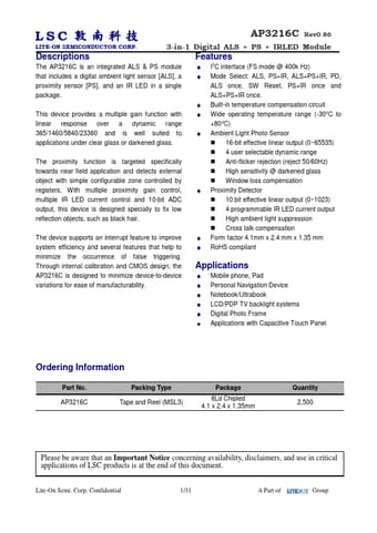  Datasheet Preview Page 1