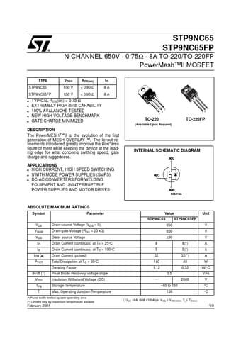  Datasheet Preview Page 1