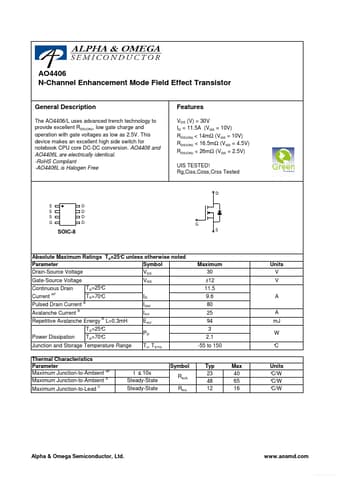  Datasheet Preview Page 1