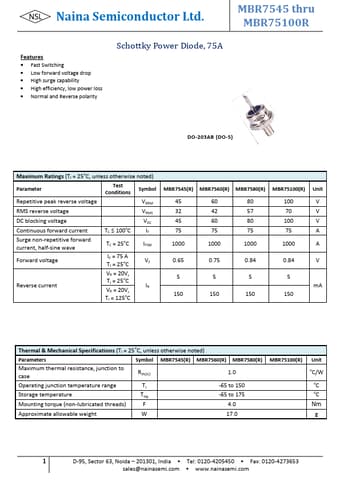  Datasheet Preview Page 1