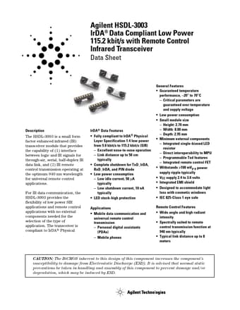  Datasheet Preview Page 1