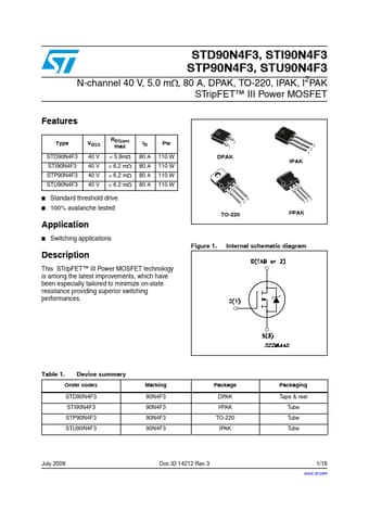  Datasheet Preview Page 1