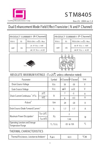 Datasheet Preview Page 1