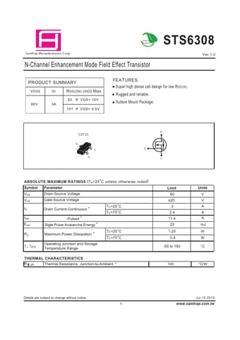  Datasheet Preview Page 1