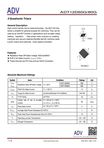  Datasheet Preview Page 1