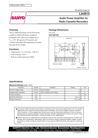  Datasheet Preview Page 1