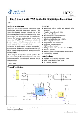  Datasheet Preview Page 1