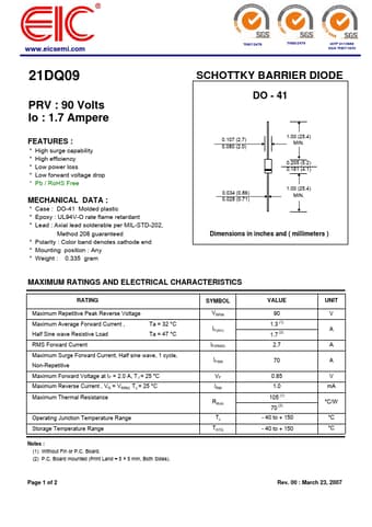  Datasheet Preview Page 1