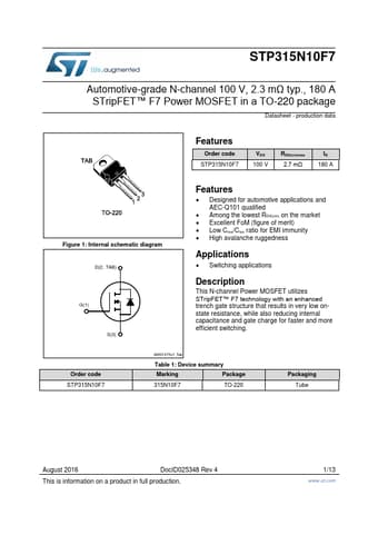  Datasheet Preview Page 1