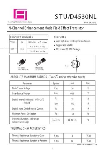  Datasheet Preview Page 1