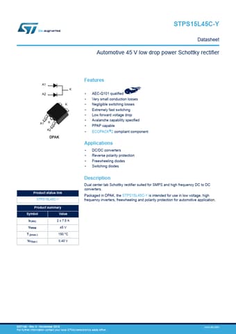  Datasheet Preview Page 1