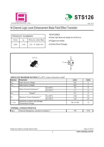  Datasheet Preview Page 1