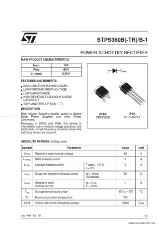 Datasheet Preview Page 1