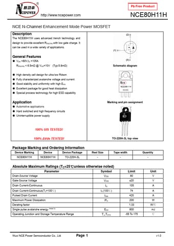  Datasheet Preview Page 1