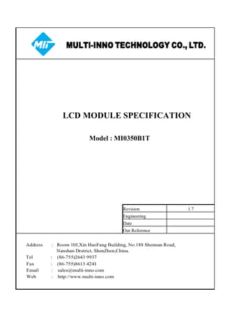  Datasheet Preview Page 1