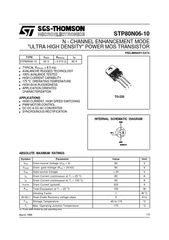  Datasheet Preview Page 1