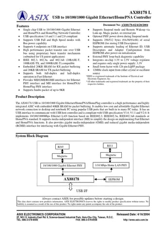  Datasheet Preview Page 1