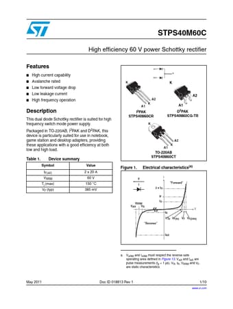  Datasheet Preview Page 1