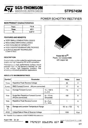  Datasheet Preview Page 1
