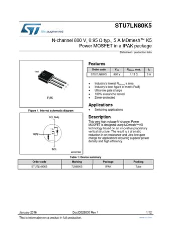  Datasheet Preview Page 1