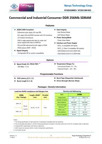  Datasheet Preview Page 1