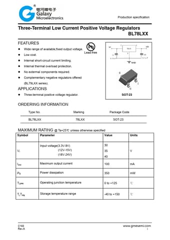 Datasheet Preview Page 1