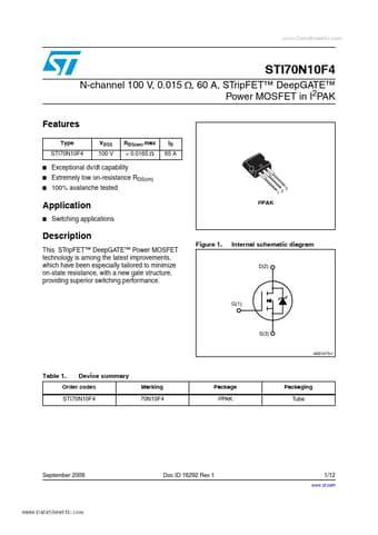  Datasheet Preview Page 1