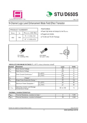  Datasheet Preview Page 1