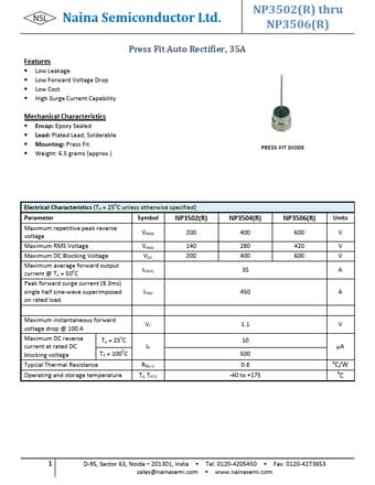  Datasheet Preview Page 1