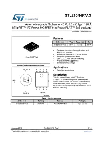  Datasheet Preview Page 1