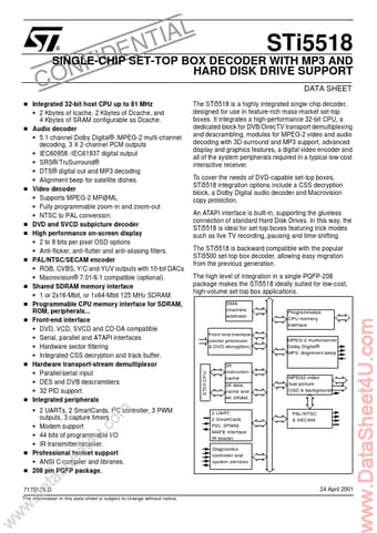  Datasheet Preview Page 1