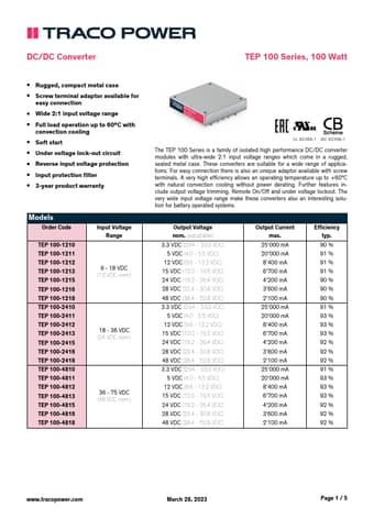  Datasheet Preview Page 1
