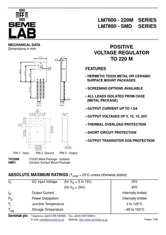  Datasheet Preview Page 1