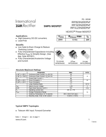  Datasheet Preview Page 1