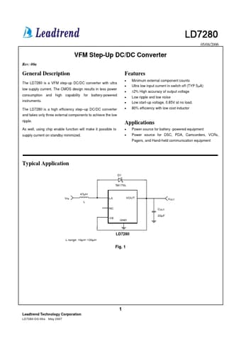  Datasheet Preview Page 1