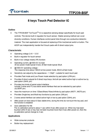  Datasheet Preview Page 1