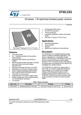  Datasheet Preview Page 1