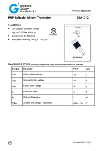  Datasheet Preview Page 1