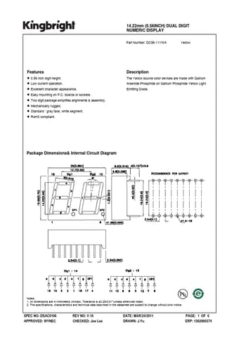  Datasheet Preview Page 1