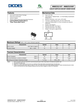  Datasheet Preview Page 1