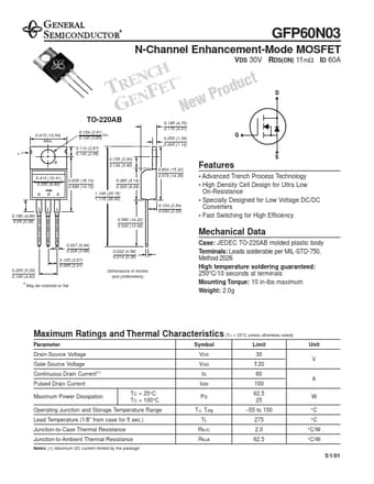  Datasheet Preview Page 1