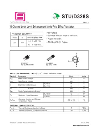  Datasheet Preview Page 1
