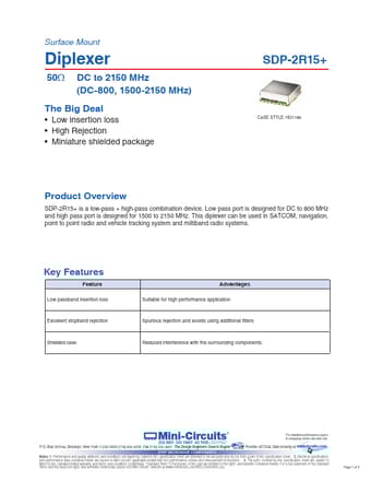  Datasheet Preview Page 1