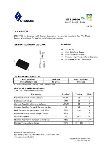  Datasheet Preview Page 1