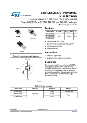  Datasheet Preview Page 1