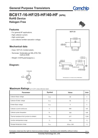  Datasheet Preview Page 1