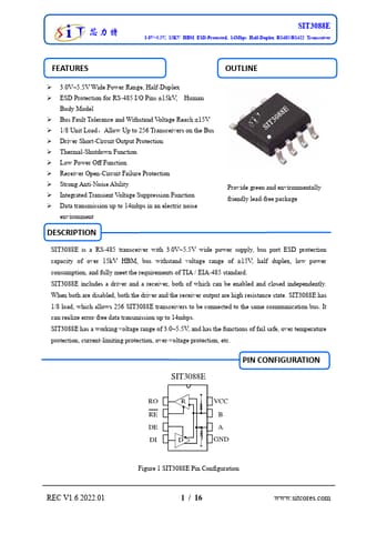  Datasheet Preview Page 1