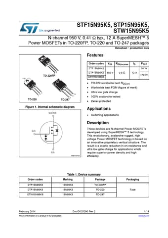  Datasheet Preview Page 1